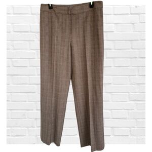 Apt 9 Size 12 Pearson Fit Brown Plaid Dress Pants Office Business Professional